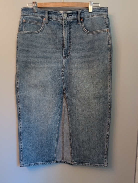 Denim Forum Denim - Denim Forum 90s Halle Stretch Denim Skirt